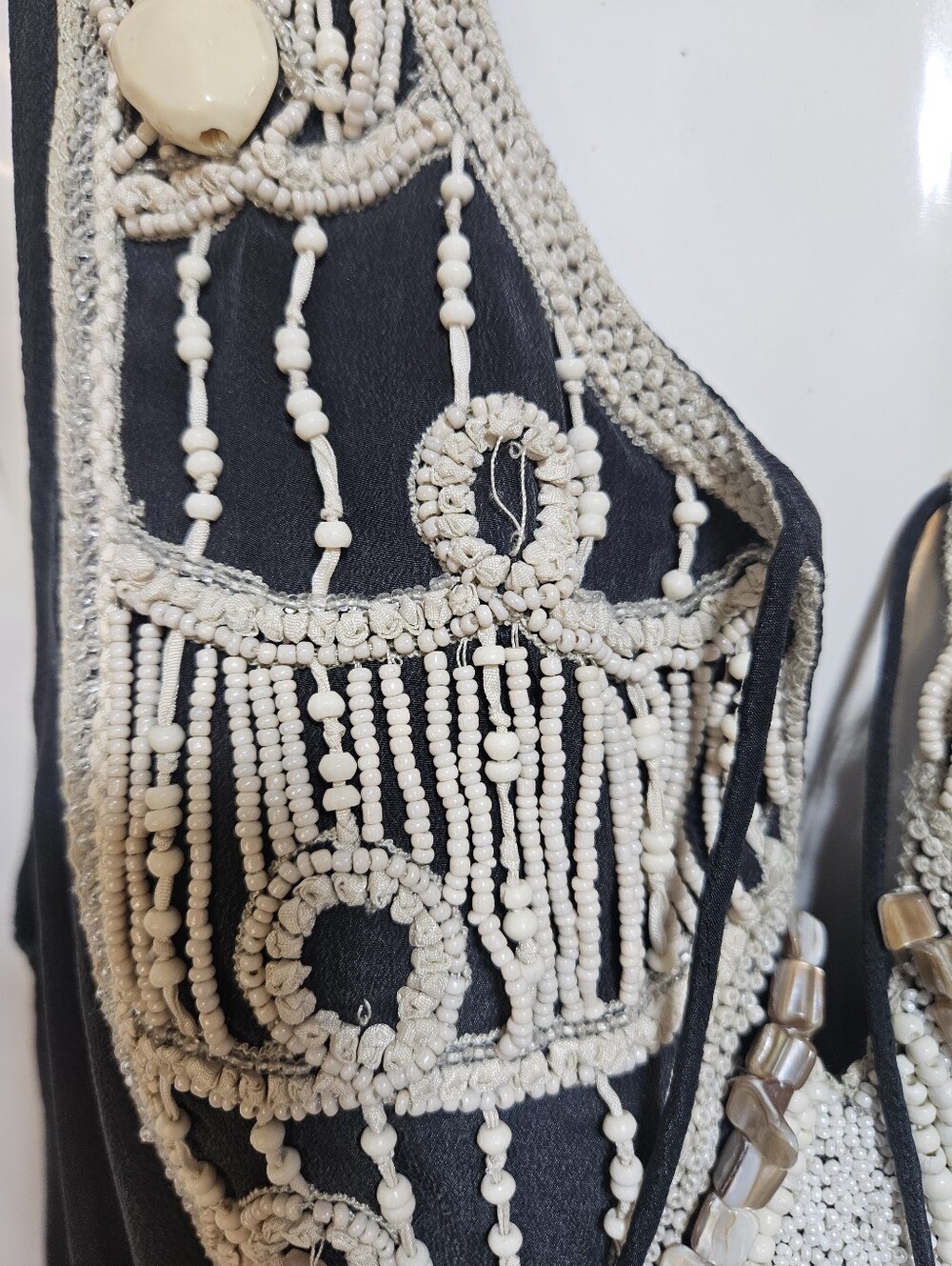 AllSaints Spitalfields Arcadian Maxi Dress Hand Embellished 100% Silk Boho - Picture 3 of 8